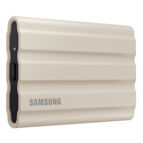Samsung Portable SSD Festplatte T7 Shield, 1 TB, Beige