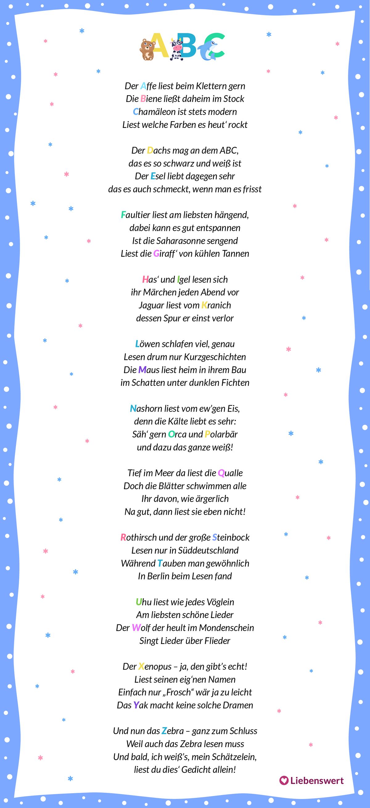 Schönes ABC-Gedicht