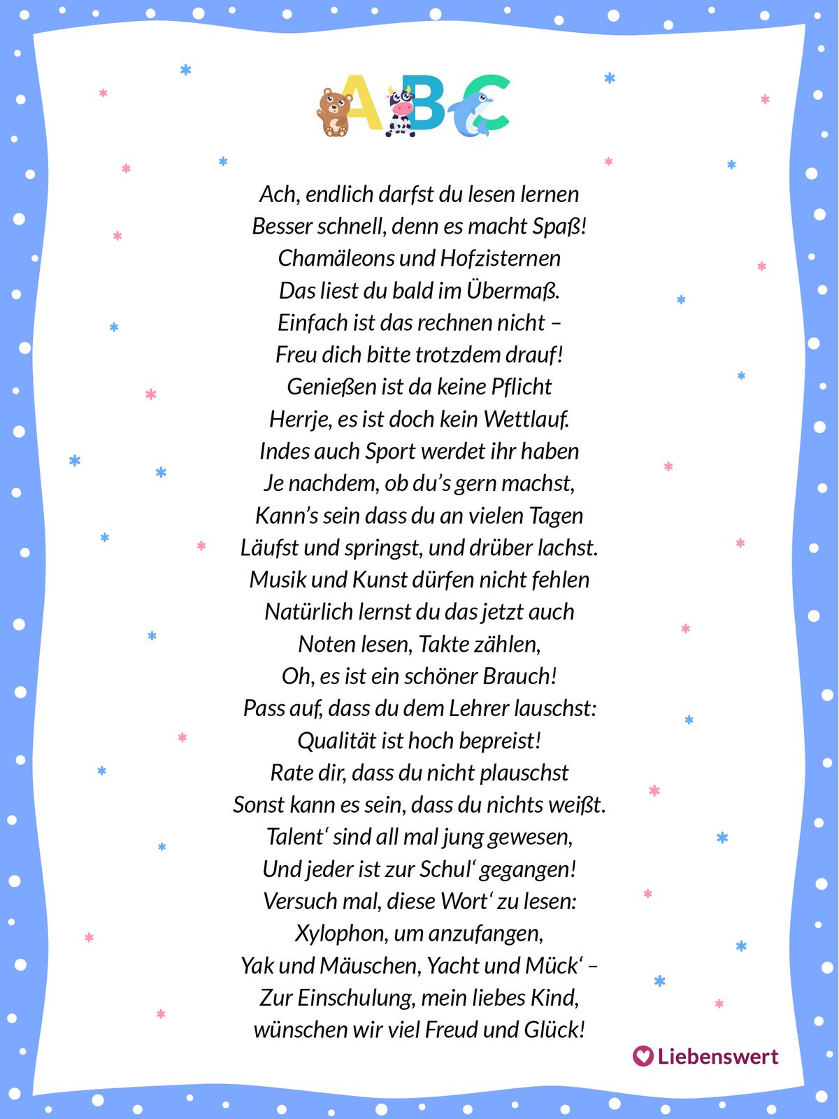 Schönes ABC-Gedicht