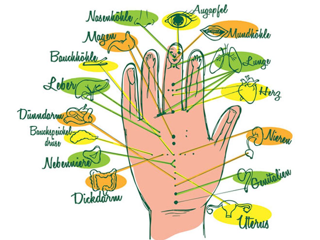Akupressurpunkte der Handreflexzonen: Schmerzen leicht wegmassieren Akupressurpunkte der Handreflexzonen: Schmerzen leicht wegmassieren