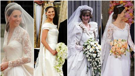 Victoria, Kate Middleton & Co: Die Brautkleider der Royal-Hochzeiten - Foto: Ben Stansall / Torsten Laursen / Anwar Hussein / Andreas Rentz all via GettyImages