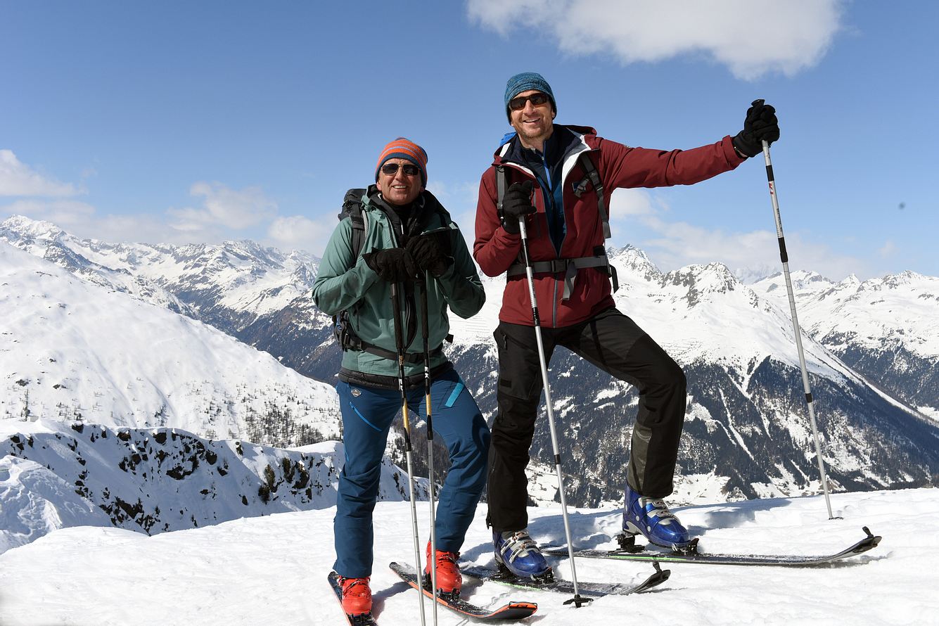 Martin und Hans Gruber. Martin und Hans Gruber auf der Skipiste.