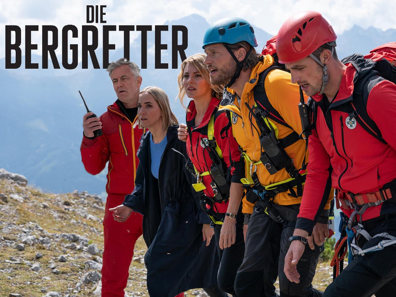 Die ZDF-'Bergretter' auf einer Suchaktion
