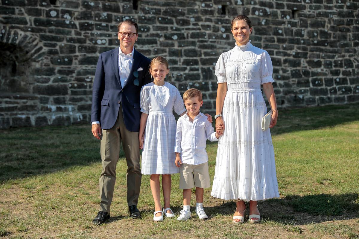 Die Schwedischen Royals: Von links nach rechts: Daniel, Estelle, Oscar und Victoria