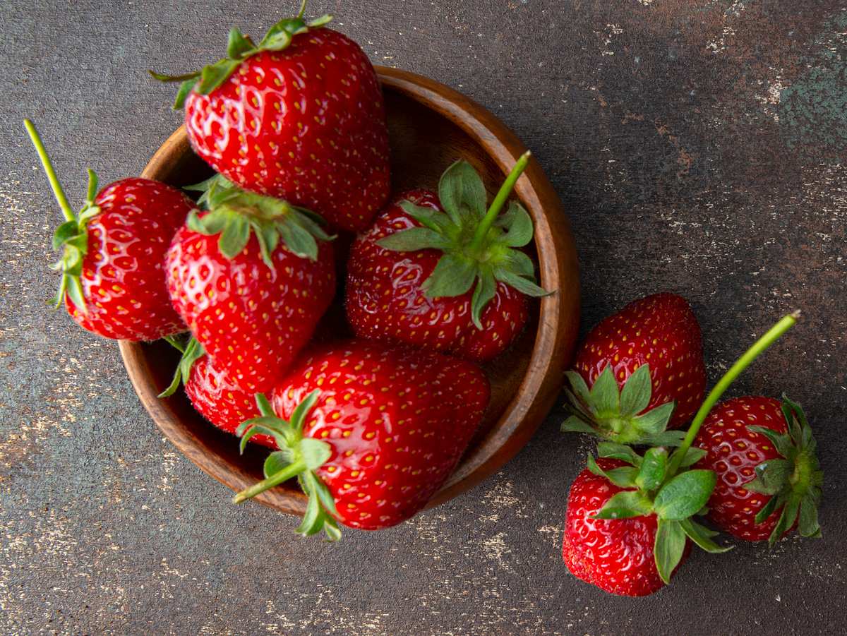 Erdbeeren frische erkennen: Perfekte reife Erdbeeren