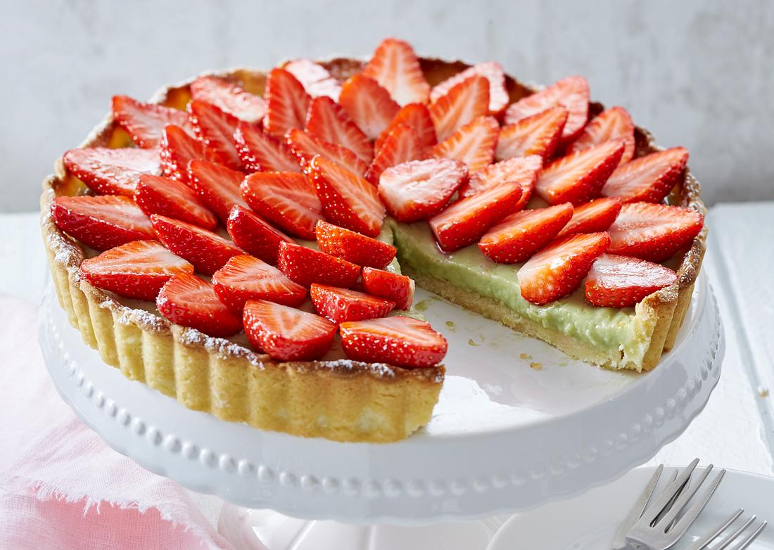 Erdbeertarte mit Pistanziencreme Erdbeertarte mit Pistanziencreme