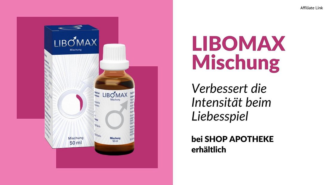 erektionsprobleme Libomax Mischung als Freisteller vor rosa Hintergrund