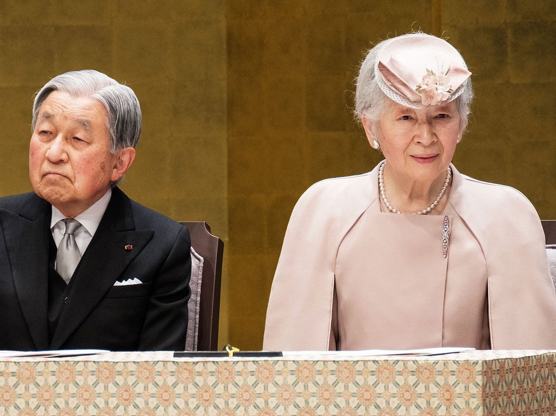 Ex-Kaiserin Michiko mit ihrem Ehemann Yoko Akihito. Ex-Kaiserin Michiko mit ihrem Ehemann Yoko Akihito.