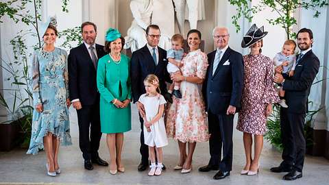 Familienfoto der schwedischen Royals anlässlich Kronprinzessin Victorias 40. Geburtstag. - Foto:  AFP Contributor/GettyImages