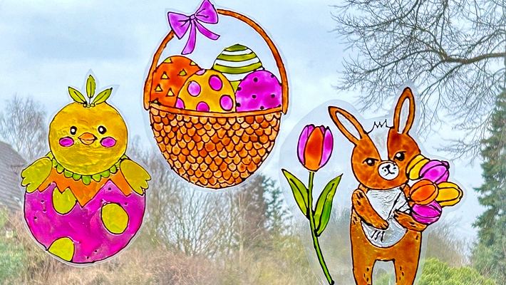 Mit diesen Fensterbildern für Ostern steigt die Vorfreude auf das Fest. - Foto: Eileen Meinke/Liebenswert Redaktion