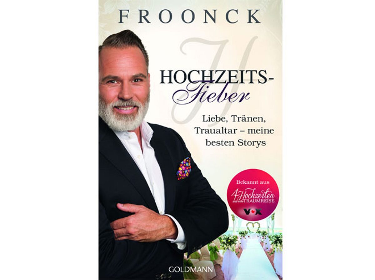 Froonck schreibt über Liebe, Tränen und den Traualtar in seinem Buch 'Hochzeitsfieber'.