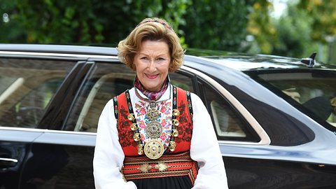 Königin Sonja an der Konfirmation von Prinz Sverre Magnus. - Foto:  Rune Hellestad/GettyImages 
