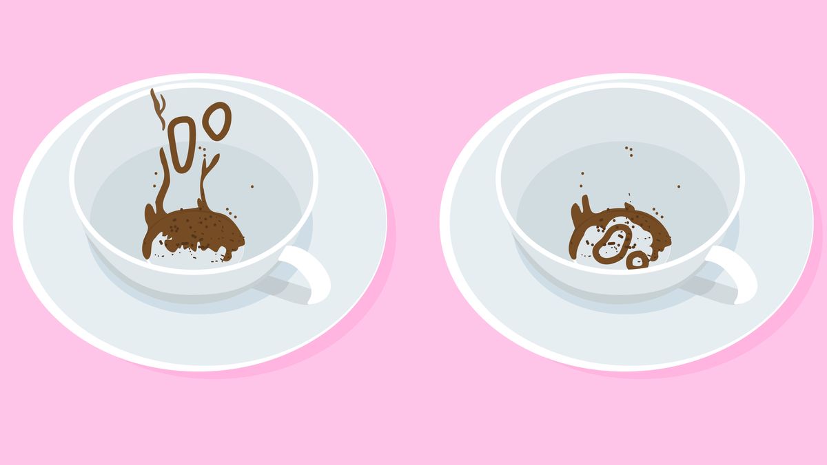 Wie kann man ovale Figuren und Ketten im Kaffeesatz deuten?
