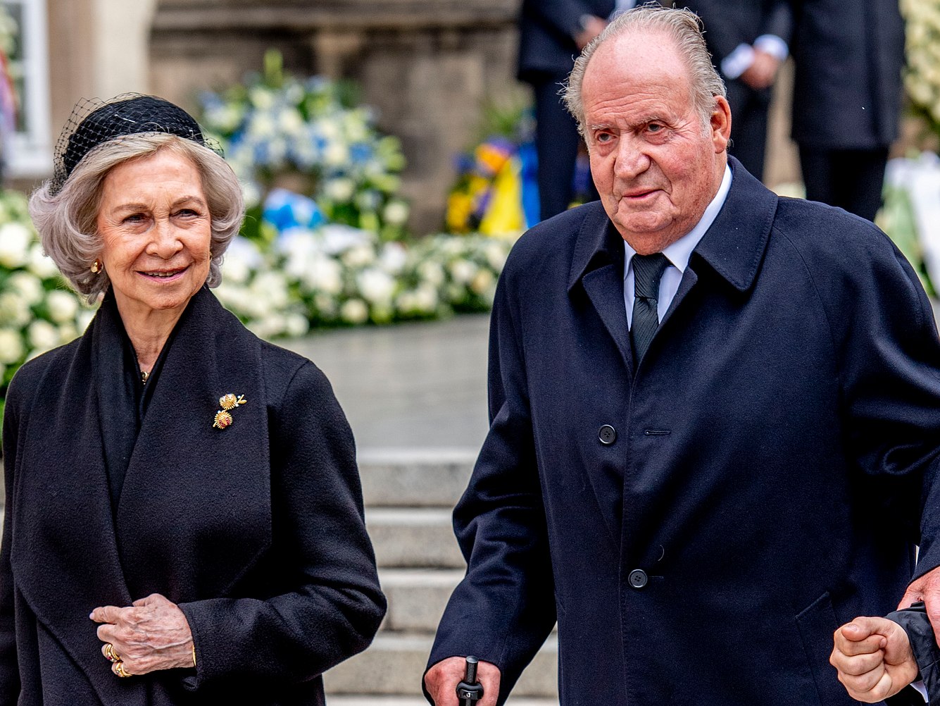 Die emeritierten spanischen Monarchen Sofia und Juan Carlos in Luxemburg 2019.
