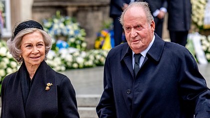 Die emeritierten spanischen Monarchen Sofia und Juan Carlos in Luxemburg 2019. - Foto:  Patrick van Katwijk/Getty Images
