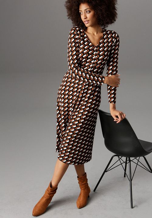 Aniston SELECTED Jerseykleid mit Knopfleiste