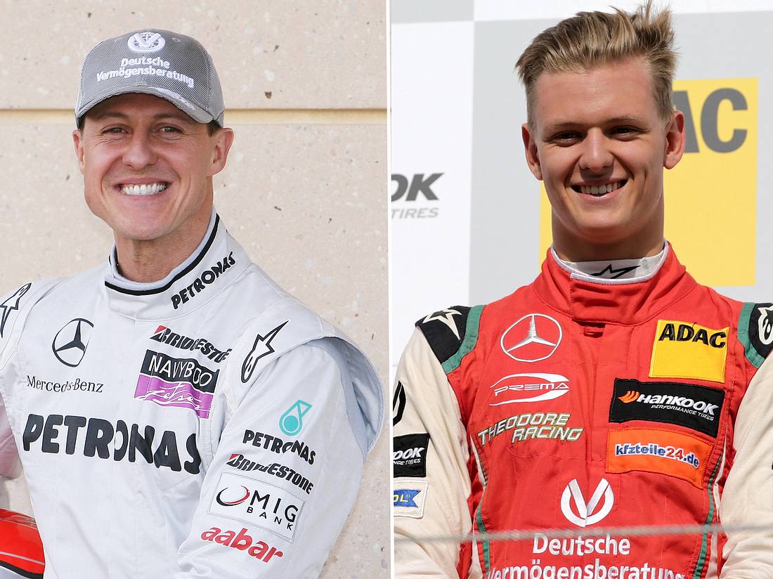 Michael Schumacher und Sohn Mick. 