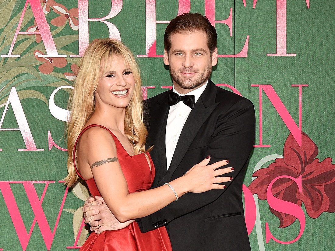 Zehn Jahre lang waren Michelle Hunziker und Tomaso Trussardi ein Paar. Michelle Hunziker und Tomaso Trussardi 2019 bei den Green Carpet Fashion Awards in Italien.