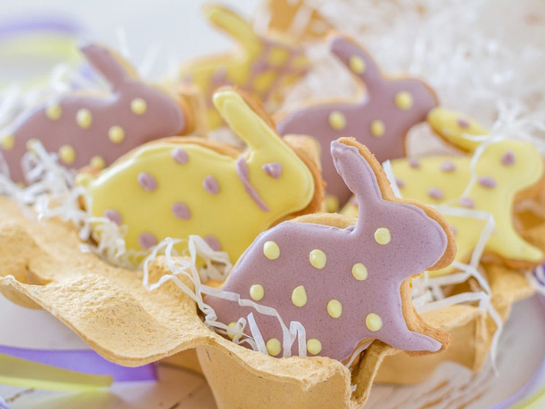 Süße Häschen-Kekse als Osterdessert. Süße Häschen-Kekse als Osterdessert.