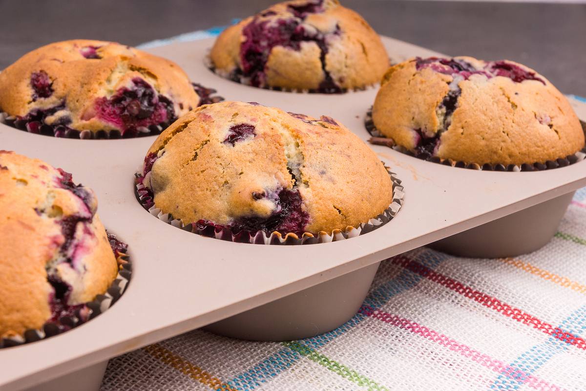 Süßes Picknick-Rezept Blaubeer-Muffins