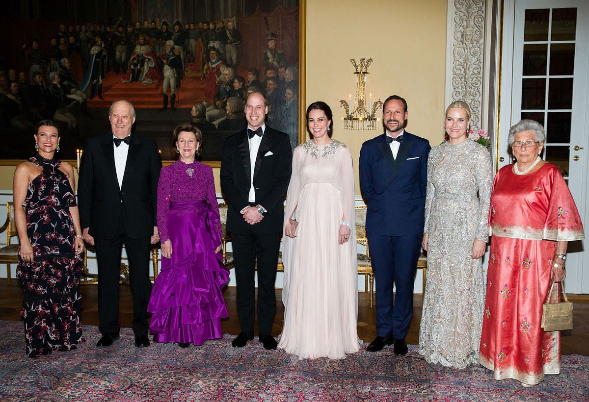 Prinz William mit der norwegischen Familie