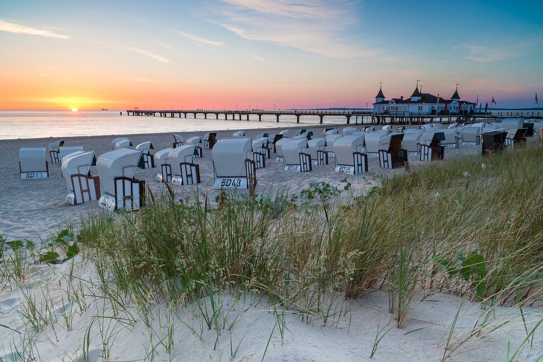 Strand von Ahlbeck auf Usedom Strand von Ahlbeck auf Usedom