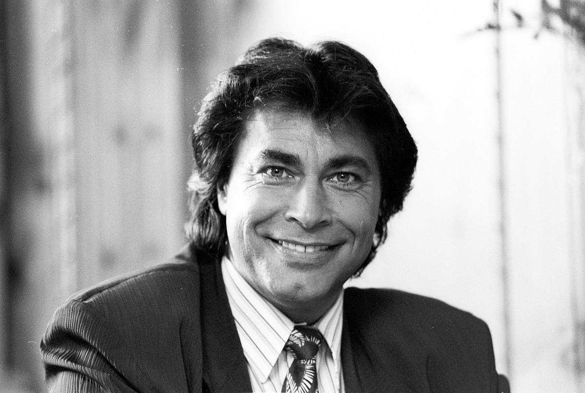 Roy Black im Mai 1990 am Rande von Dreharbeiten zu Ein Schloß am Wörthersee (RTL).