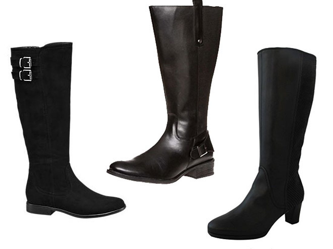 Schwarze Weitschaftstiefel: Die Alleskönner