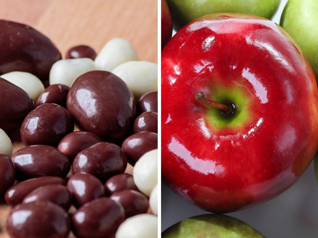 Überraschend: Auch Äpfel und Schoko-Bonbons können nicht vegetarisch sein.