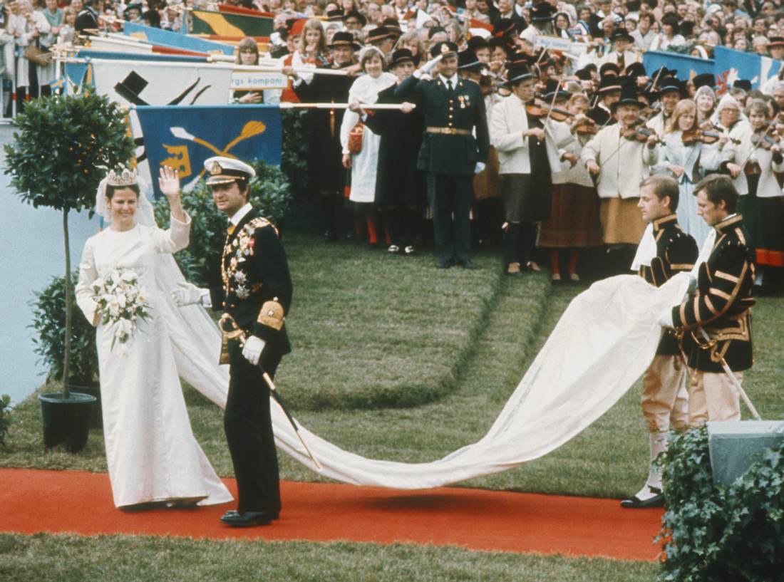 Das Brautkleid von Silvia von Schweden. Das Brautkleid von Silvia von Schweden.