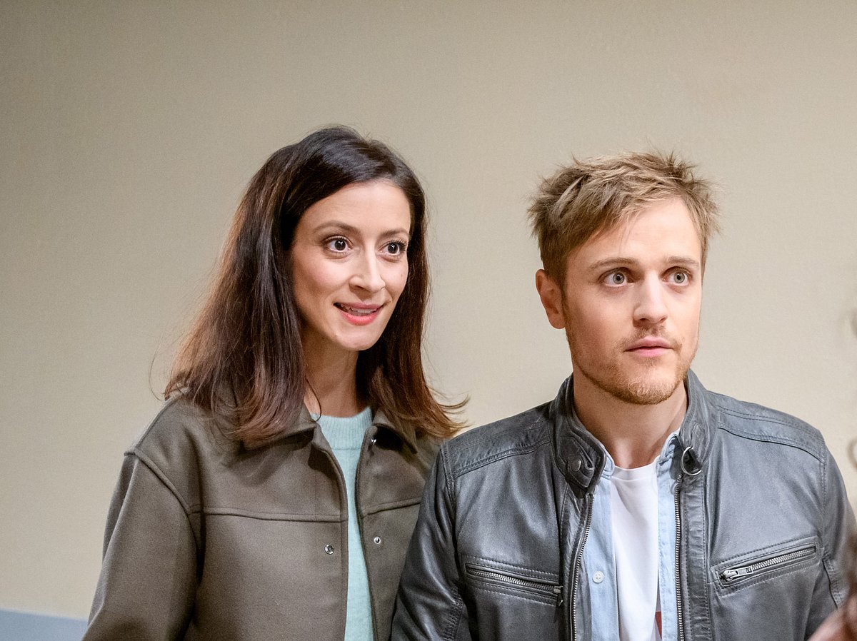 Carolin (Katrin Anne Heß) und Max (Stefan Hartmann) in 'Sturm der Liebe'.