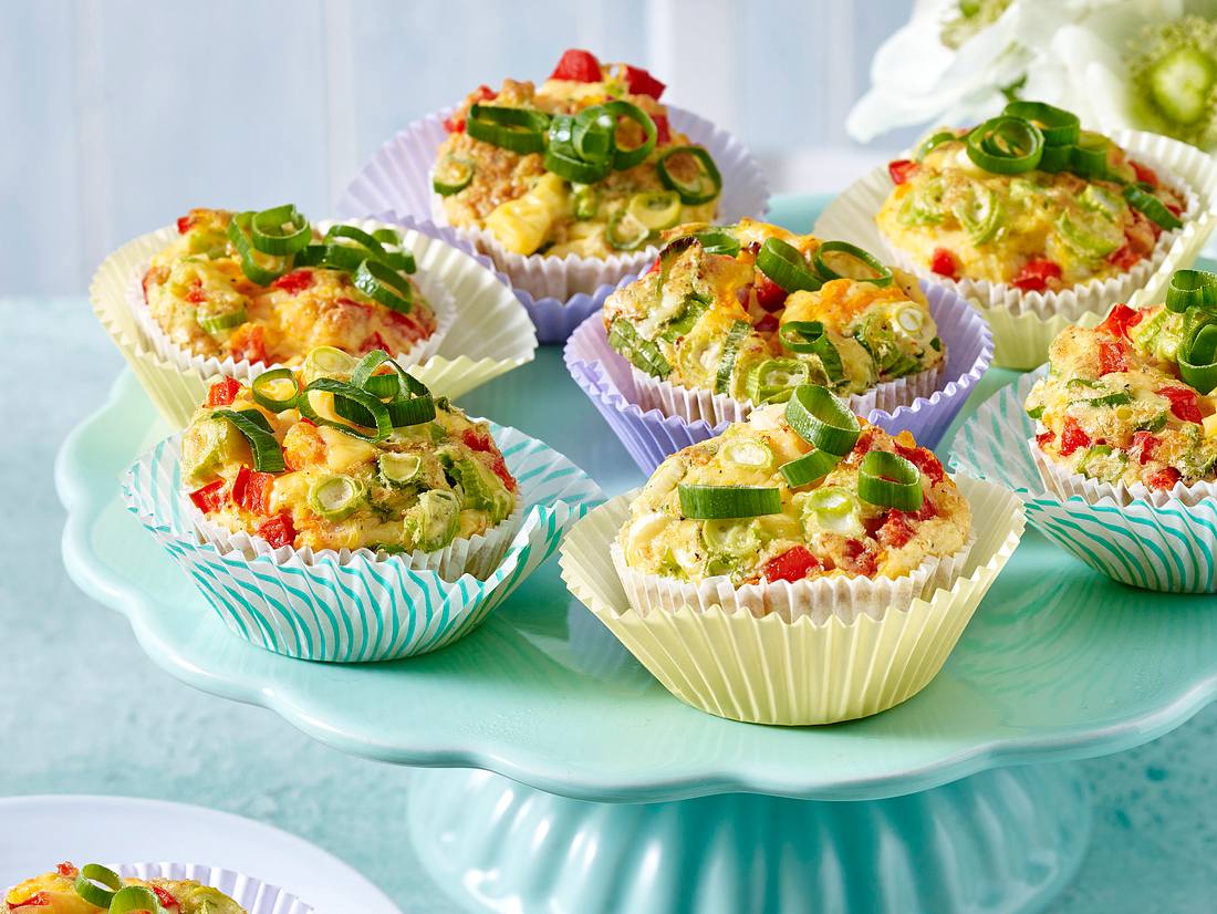 Rührei-Muffins: Rezepte mit Schinken, Speck und vegetarisch ...