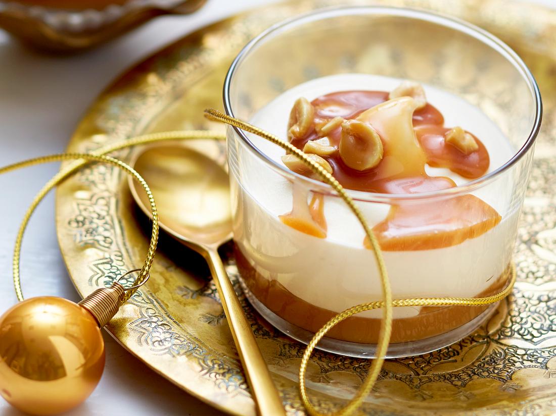 Weißes Schokoladenparfait. Weißes Schokoladenparfait.